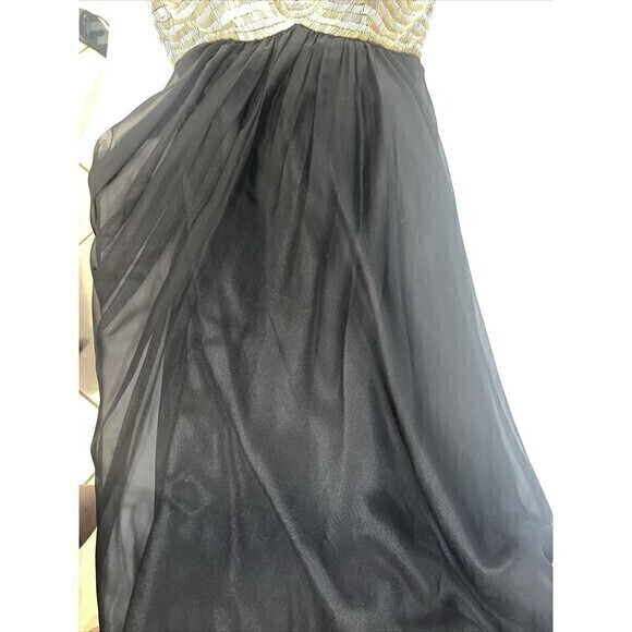 Le Femme Black Formal/Prom Strapless Dress, Gold &‎ Silver Bra Accent-Size 8 - Picture 7 of 9